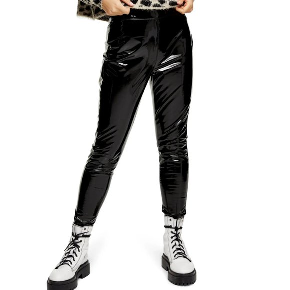 topshop percy faux leather skinny pants